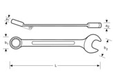 Ringratel-steeksleutel 15  M 10 mm